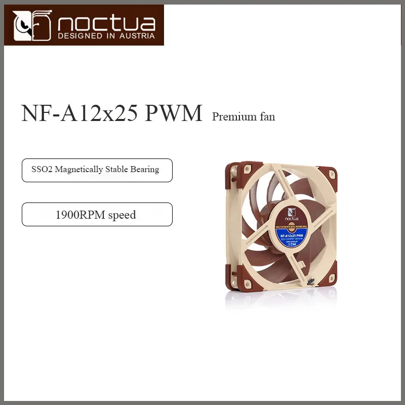 

Noctua NF-A12x25 PWM, Премиум тихий вентилятор с USB-кабелем адаптера питания, 4-контактный, версия 5 В (120 мм, коричневый)