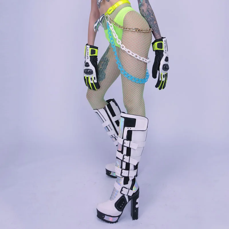 Танцевальный костюм в стиле панк Gogo сексуальный бюстгальтер Клубная одежда