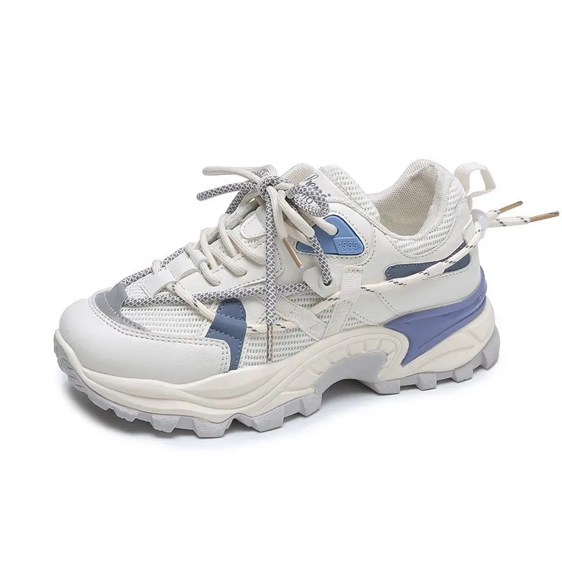 

Women Chunky Mesh Sneakers Ladies Lace Up Vulcanized Female Platform Flats Women's Sport Shoes Woman Comfort Footwear Plus Size