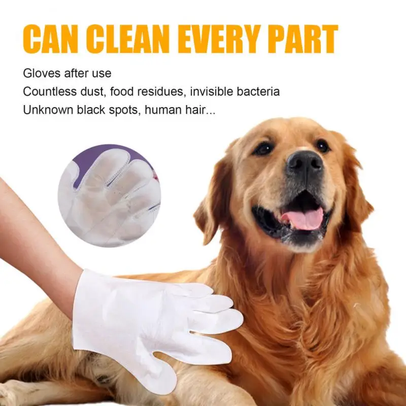 

6pcs Dog Pet Grooming Glove No Washing Glove Pet Wash Free Gloves Cat And Dog Animal Bathing Supplies Cleaning Massage Gloves