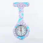 Часы медсестры с круглым циферблатом, арабские цифры, силиконовая брошь, для больницы