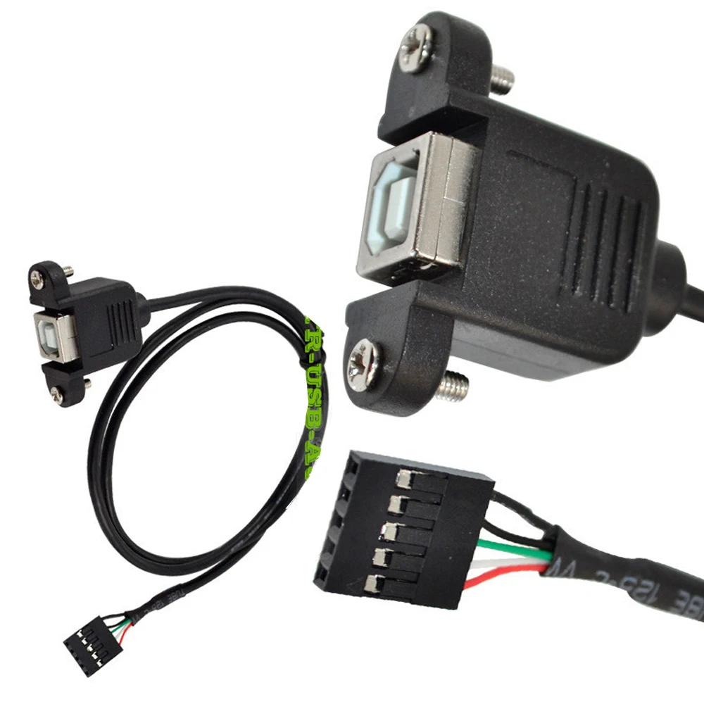 

50 см USB 2,0 B женское Панельное крепление к 5Pin F 0,1 "заголовку PCB материнский кабель