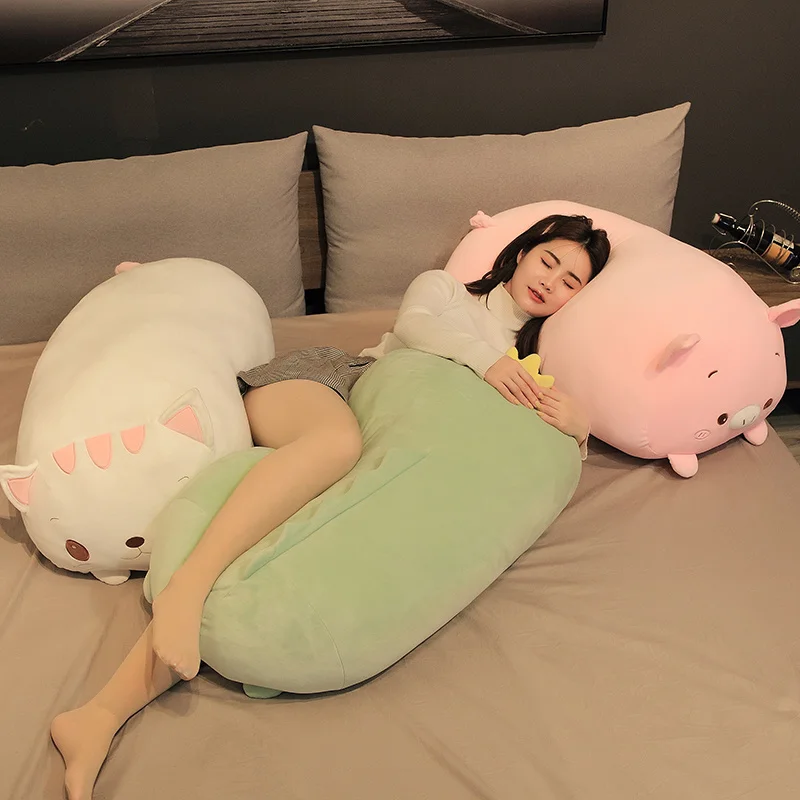 

20-90cm Cute Animal Dinosaur Pig Cat Bear Plush Toy Cartoon Panda Hamster Elephant Stuffed Soft Doll Baby Sleep Pillow Kids Gift