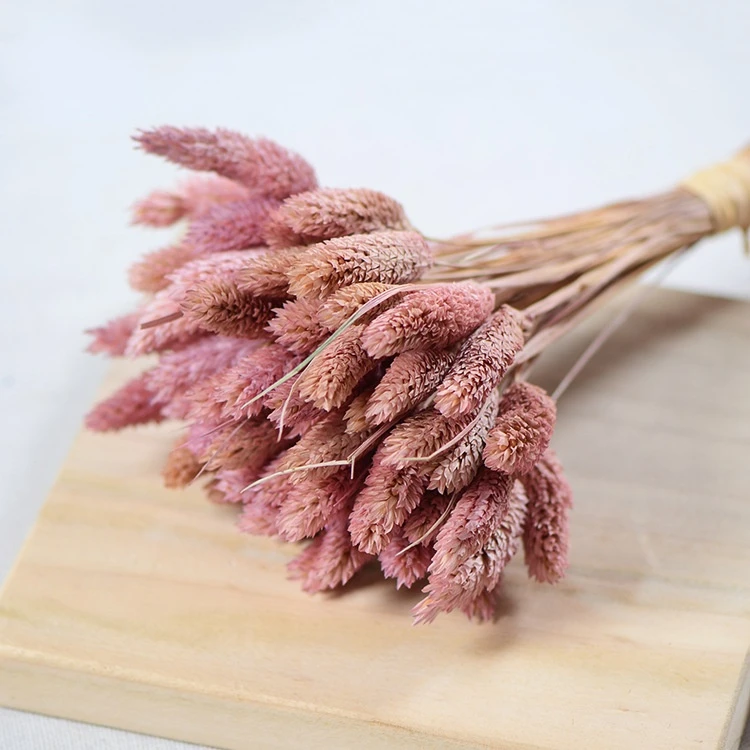 40 шт./25-30 см сушеный драгоценный камень травяной цветок настоящий букет цветочные