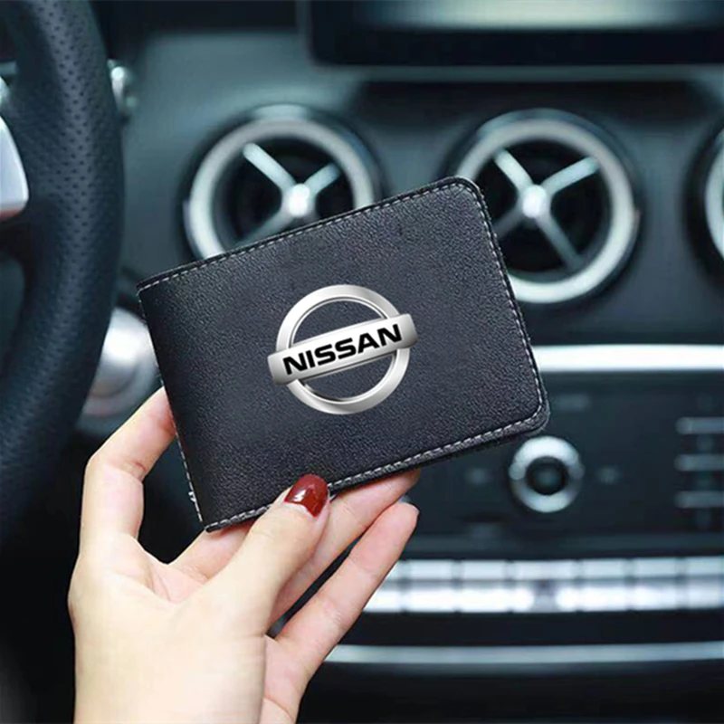 

Auto Driver License Leather Car Driving Documents Case Credit Card Holder For Nissan ALTIMA JUKE LEAF MAXIMA Car Accessories