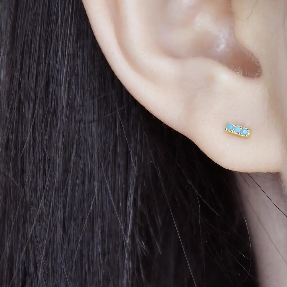 Женские круглые серьги пусеты из стерлингового серебра 925 пробы с