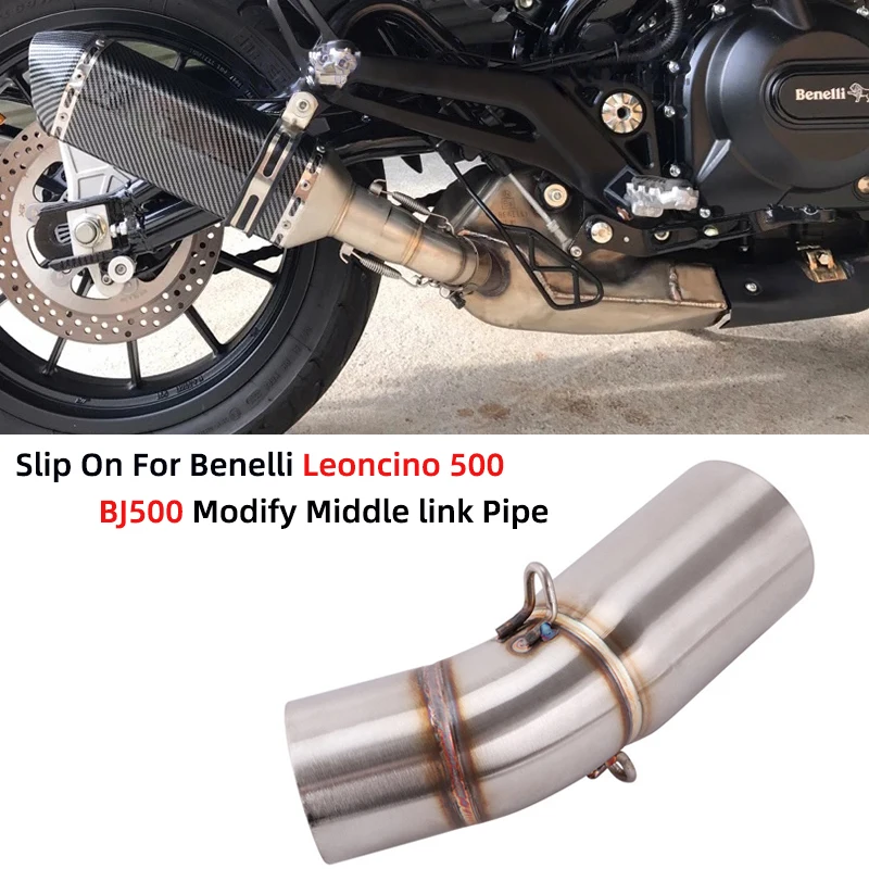 

Slip On For Benelli Leoncino 500 BJ500 Motorcycle Exhaust Escape System Muffler Modify Exhaust Middle Pipe Connect Link Tube