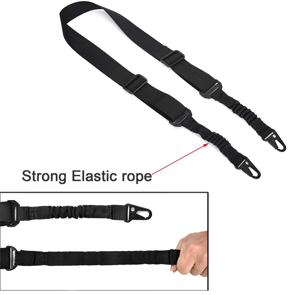 

2 Points Tactical Rifle Sling Shoulder Strap Nylon Adjustable Gun Sling with Fast-Loop Military Gun Strap Hunting Accessories