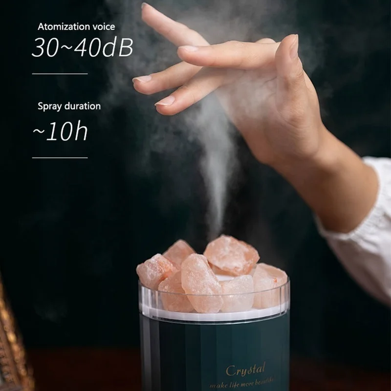 

Mini Air Humidifer Aroma Essential Oil Diffuser with Romantic Lamp USB Mist Maker Crystal Salt for Home Humidifier