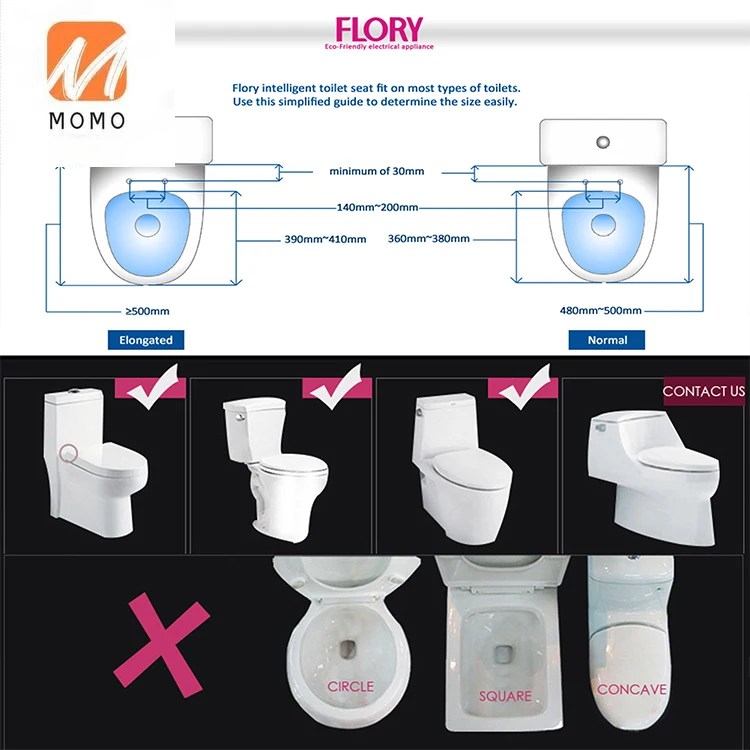 

Bathroom Toilet Pad Massage Function Smart Easy Installation Toilet Seat Lid
