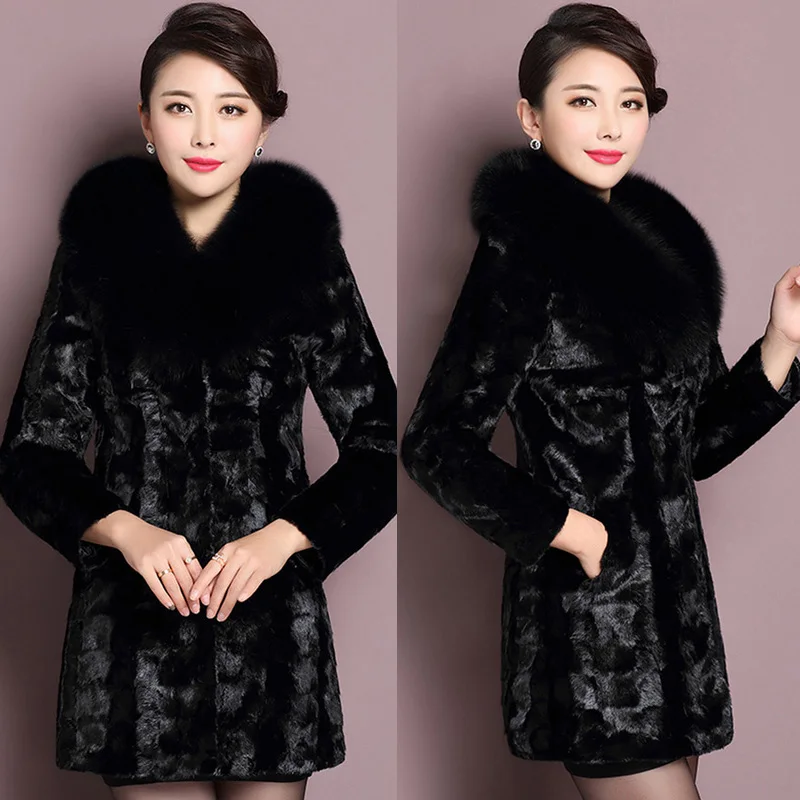 2020 пальто из искусственного меха с длинным рукавом для женщин размера плюс