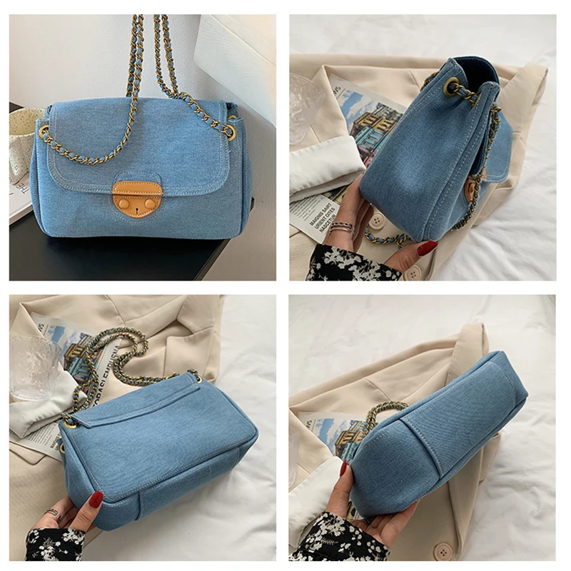 

Retro Underarm Bag 2021 New Canvas Large Capacity Shoulder Messenger Bag Fashion Washed Female Bag