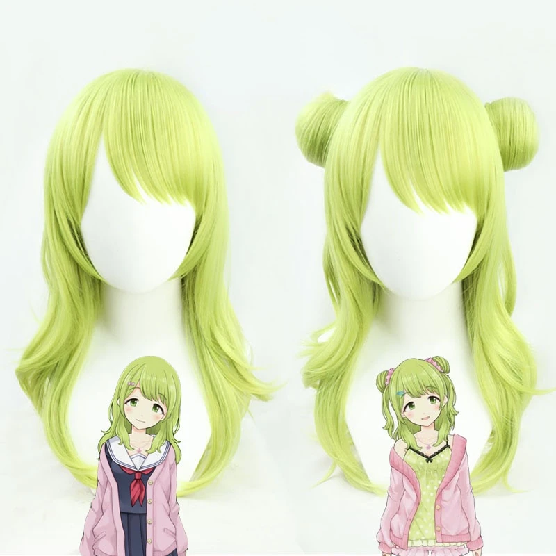 YouTube Morinaka Kazaki, зеленые длинные волнистые синтетические волосы, Хэллоуин, карнавал вечерние ролевая игра + бесплатная шапочка для парика