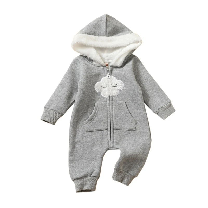 Осеннее хлопковое боди для малышей Комбинезоны маленьких мальчиков и девочек с