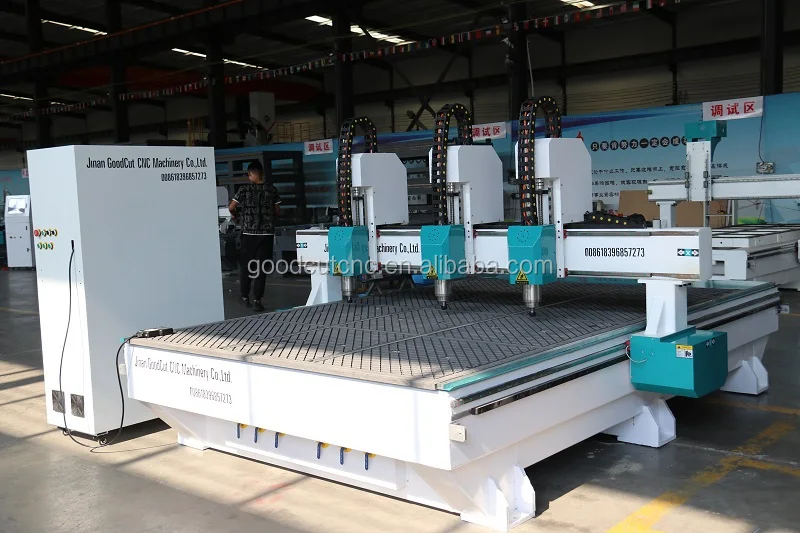 

Three independent heads GC2130 GC1325 wood cnc router For wood door furniture
