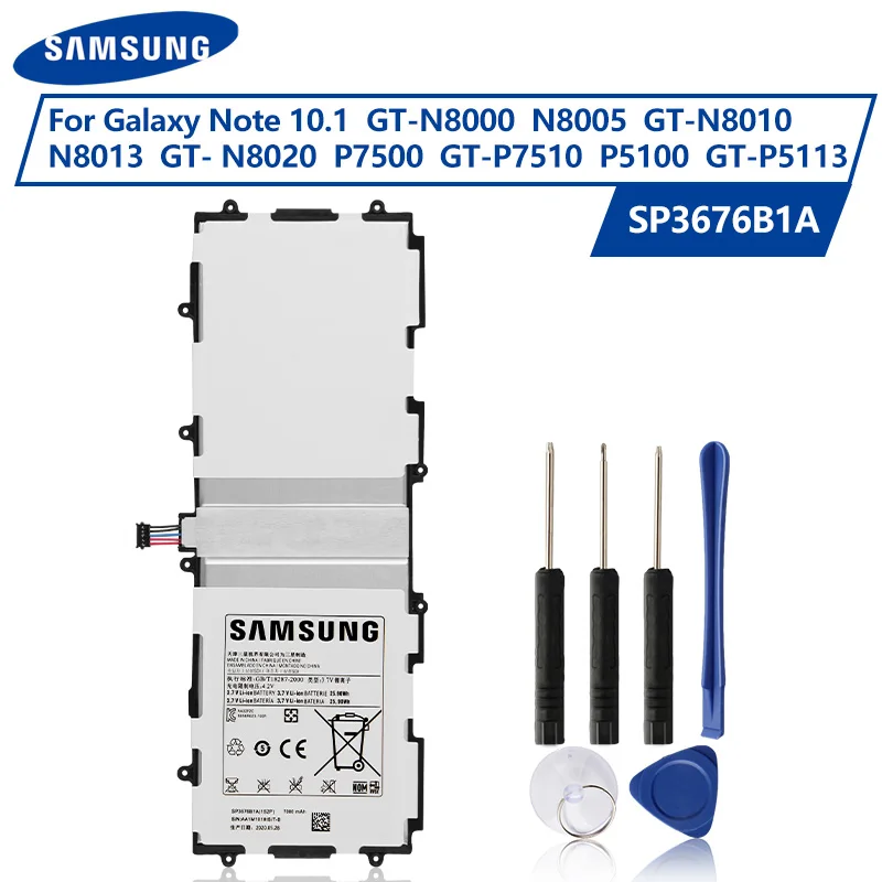 Оригинальный аккумулятор SP3676B1A для Samsung Galaxy Note 10 1 GT N8000 N8005 N8013 N8020 N8010 P7500 P5100 P5113 7000