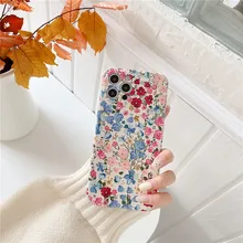Retro sweet sakura oil painting art japanese Phone Case For iPhone 13 12 11 Pro Max Xr Xs Max 7 8 Plus X 7Plus case Cute Cover