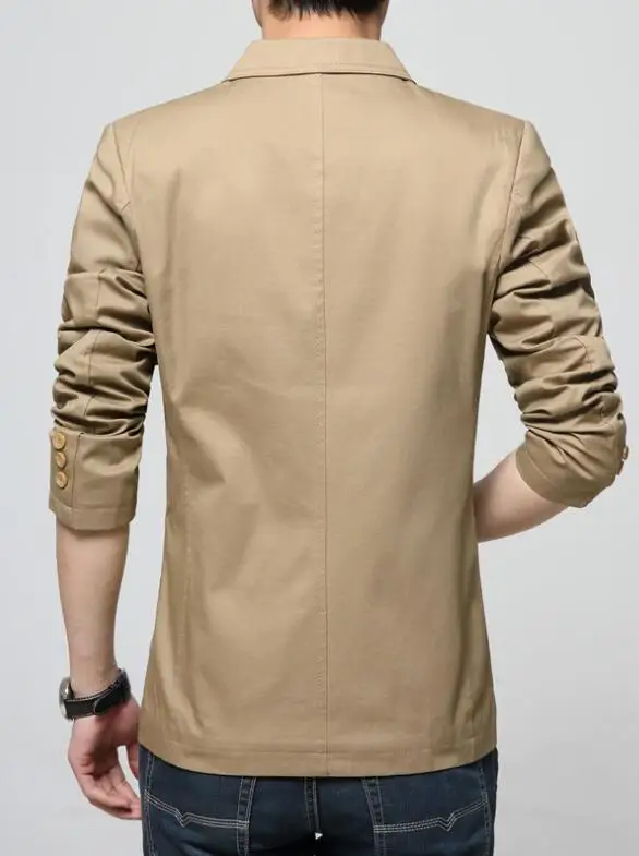 2021 Для мужчин пиджаки Повседневное Slim Fit джинсовый жакет свадебное платье костюм
