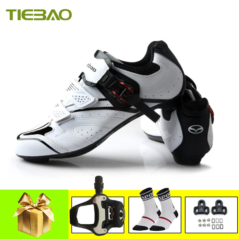 Велосипедные кроссовки TIEBAO дорожные дышащие самозакрывающиеся для мужчин и