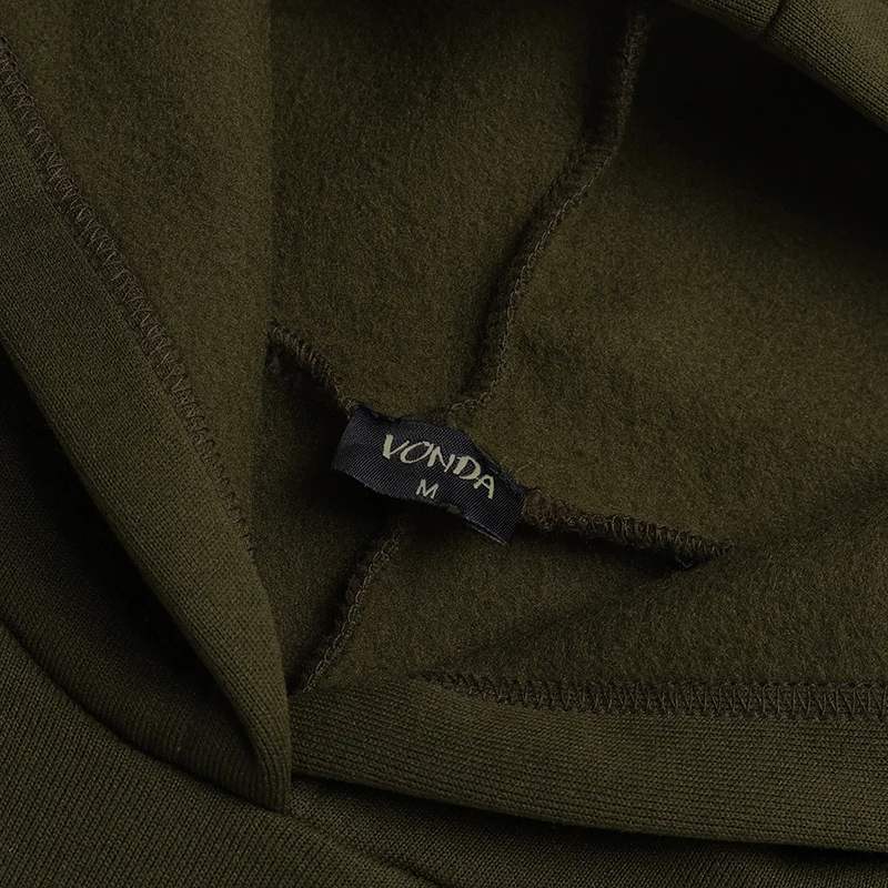 Осенне-зимнее платье VONDA 2019 женский свитер пуловер Повседневный свободный с