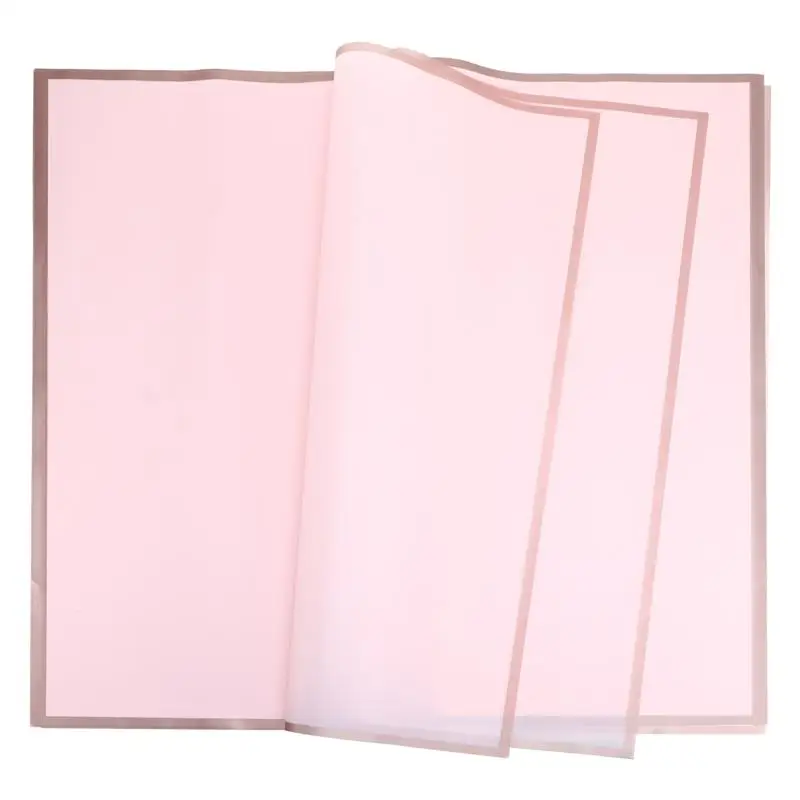 20 шт золотят Край Цветок Оберточной Бумага ко Дню Святого Валентина букет