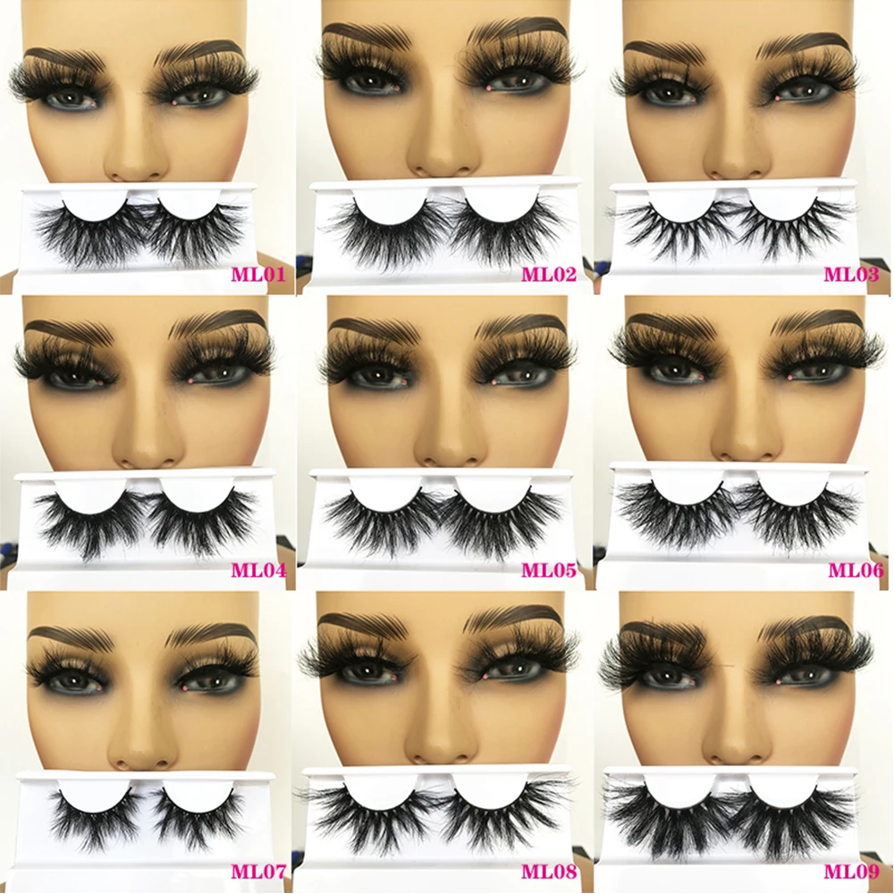 1 пара пушистых норковых ресниц 8D 25 мм Драматические Длинные Накладные ресницы