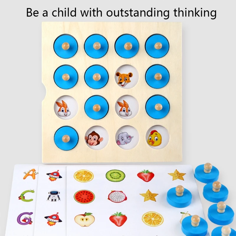 

Brain Developmental Puzzle Chess Board Early Learning Tangram Montessori Educational Playset Interactive Family Game Toy