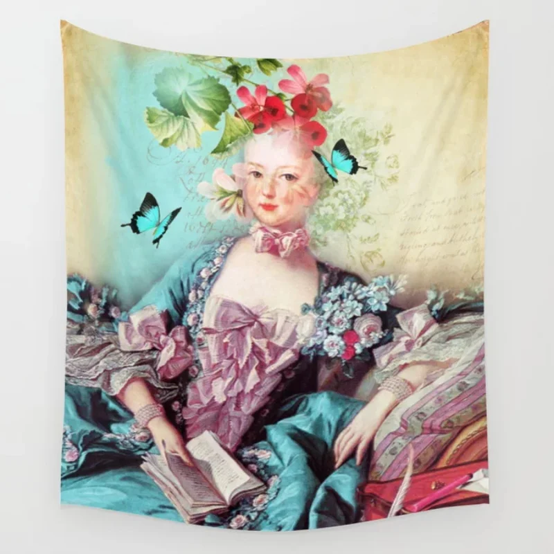 

Madame Butterfly Tapestry Mandala Wall Hanging Witchcraft Room Decor Bedspread Throw Cover Wall Decor Tapestry