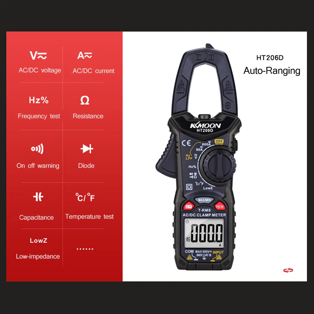 Портативный цифровой измеритель зажим для измерения напряжения тока