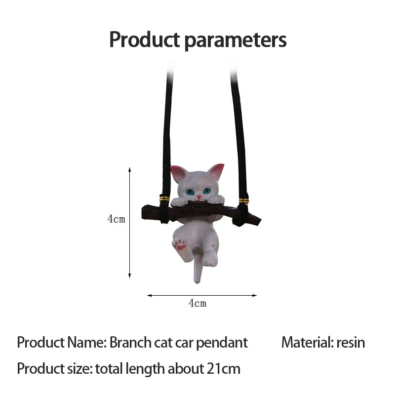 

Cute Cat Car Ornaments Car Rearview Mirror Pendant Gift Auto Decoraction Accessories Car Pendants Ornaments Cat Ornaments