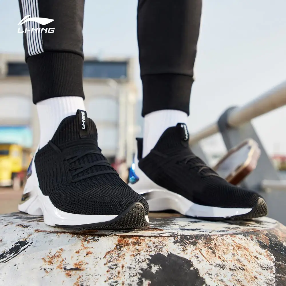 Li-Ning/мужские низкие Прогулочные кроссовки DABOOM; LI-NING спортивная обувь с дышащей подкладкой и облачной подушкой; AGLP005 SJFM19