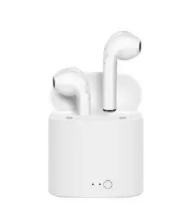 Серебристый I7 TWS беспроводные bluetooth-наушники с зарядной коробкой Висячие Наушники стерео музыка наушник Спортивная bluetooth-гарнитура для Iphone Xiaomi - Цвет: Серебристый