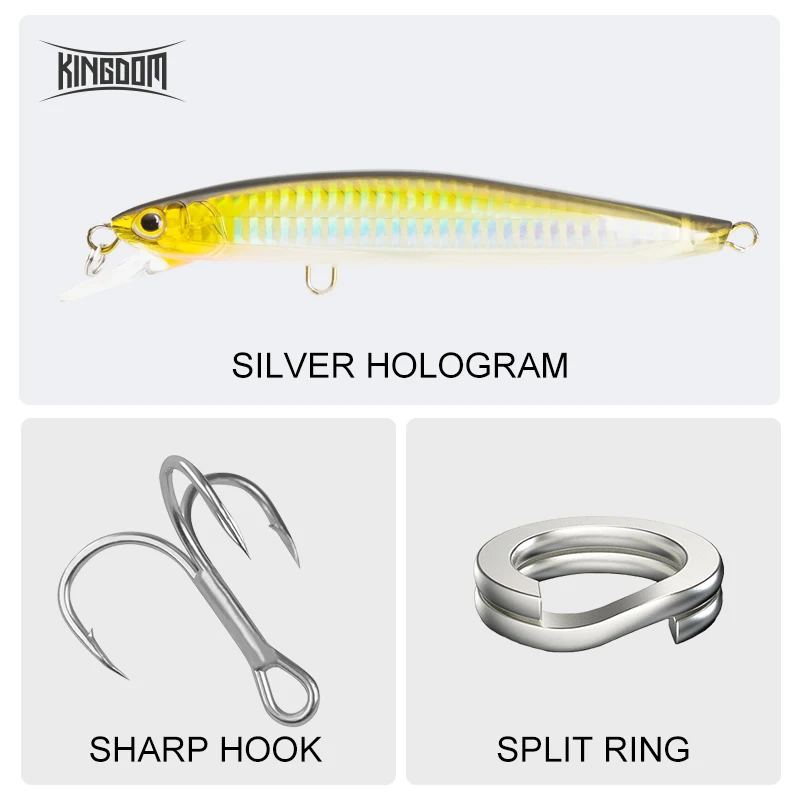 Kingdom рыболовные приманки для моря Jerkbaits гольян морской 120 мм/23 г, 130 мм/30 г плавающая искусственная приманка хорошее действие воблеры твердая приманка