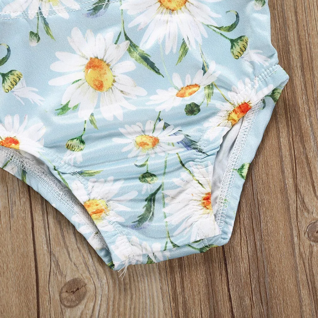 Детская одежда для купания жилет с цветочным принтом маленьких девочек летняя