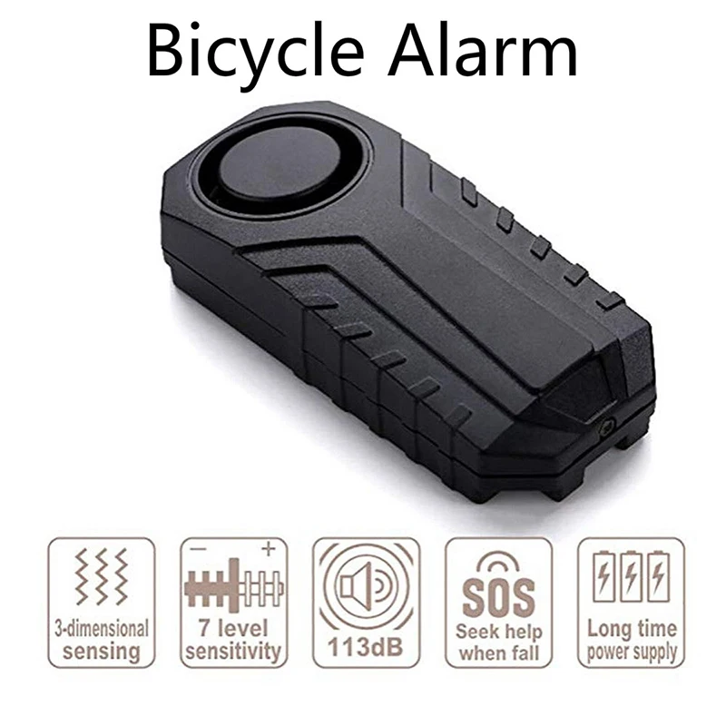 Сигнализация велосипедная аварийная 113 дБ для скутера горного велосипеда|Детали