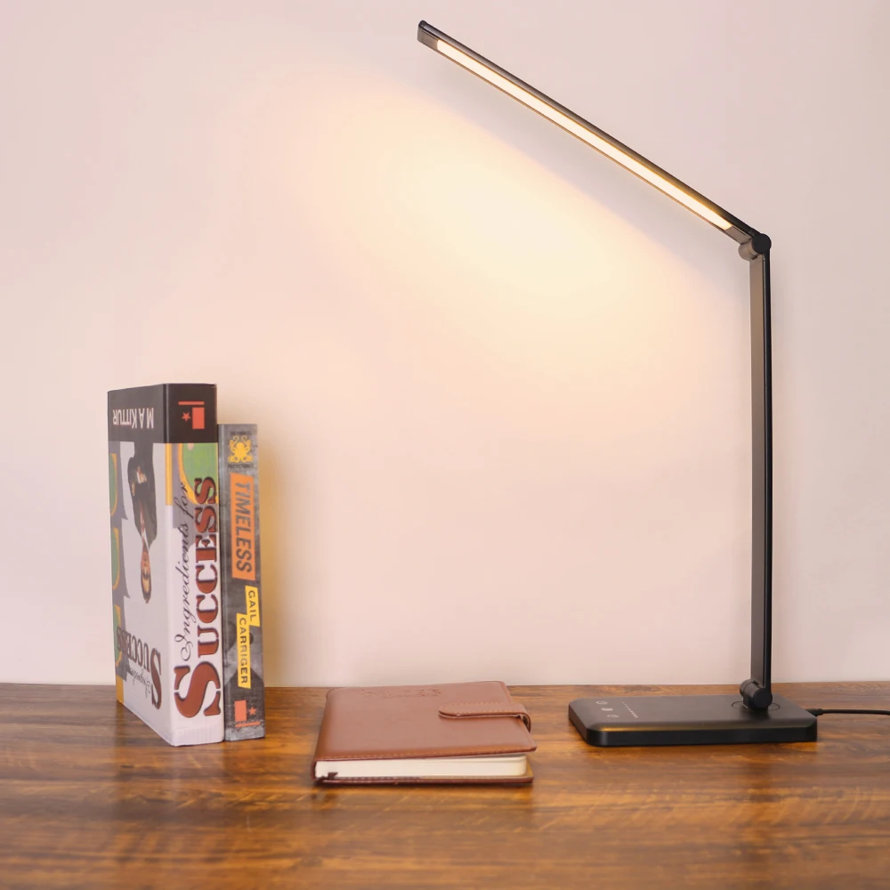 Перезаряжаемая USB настольная лампа с 52 светодиодами приглушаемая сенсорная