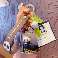 floating jelly bottle keychain carabiner for keys creative couple keychain pendant key chain accessories cute keychain for bags
