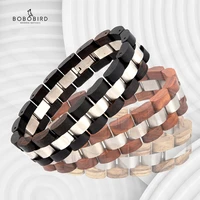 bobo bird wooden men bracelet for women jewelry 2020 stainless steel bracelet handmade couple bracelets lovers homme gift