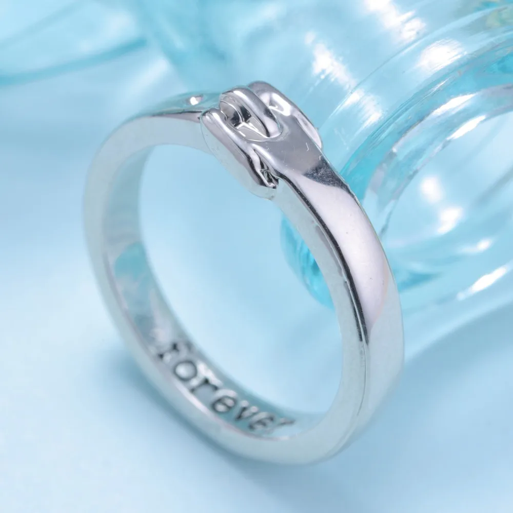 Rinhoo для женщин мужчин Forever Lover ювелирные изделия Золото Серебро Цвет Нержавеющая сталь кольцо девушка невесты Свадебные обручальные парные кольца подарок