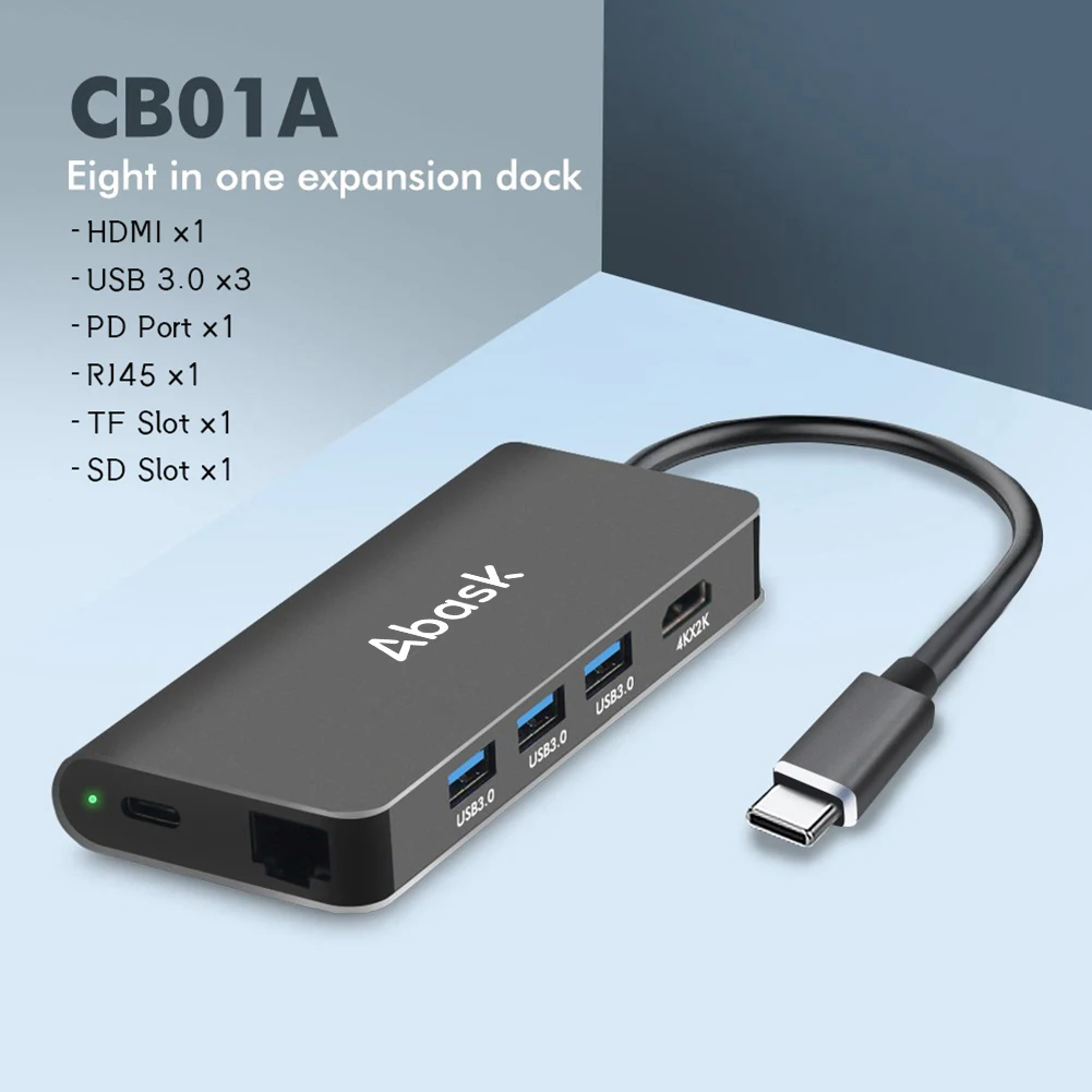 Vmade Тип USB C концентратор до 4K HDMI RJ45 3 0 SD/TD кард ридер PD Быстрая зарядка 8 в 1