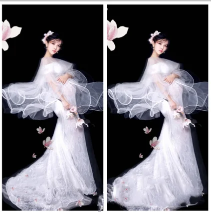 2021 костюмы для беременных женщин Одежда шелковое платье с белыми бутонами