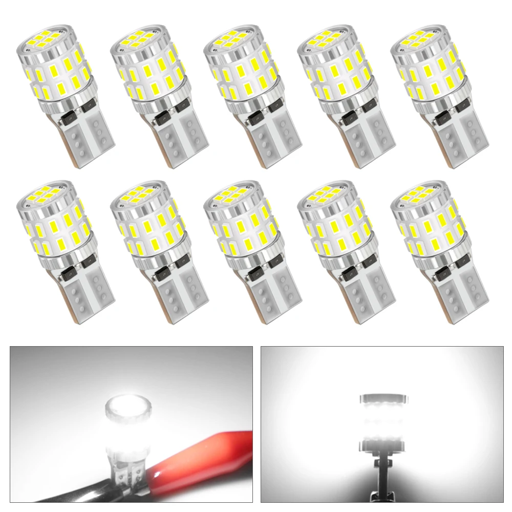 

10pcs W5W SMD Chips LED Bright Dome Reading light Glove Box Trunk License Plate Door Luggage Compartment Lights LED Lamp D40