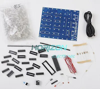 

1set 8x8x8 3D LED LightSquared DIY Kit White LED Yellow Ray 3mm LED Cube Electronic Suite 5V power supply