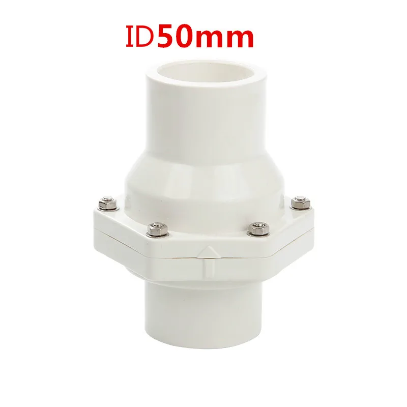 Вертикальная ПВХ обратный клапан в одну сторону трубы фитинги id50mm 200mm