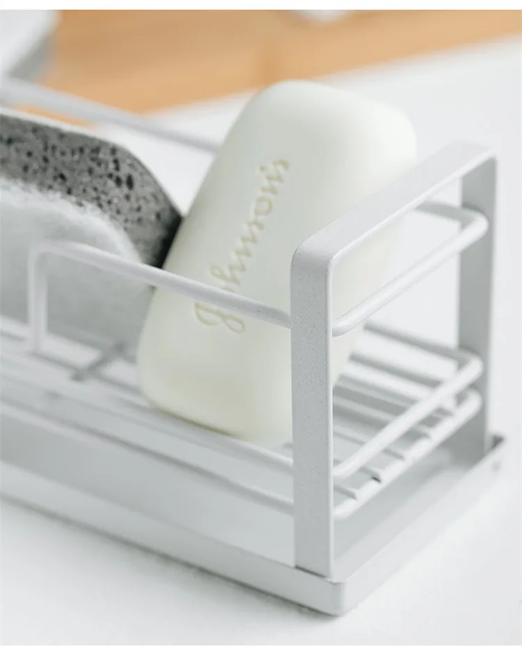 Стеллаж для хранения губки боковой держатель кухонной раковины посуды