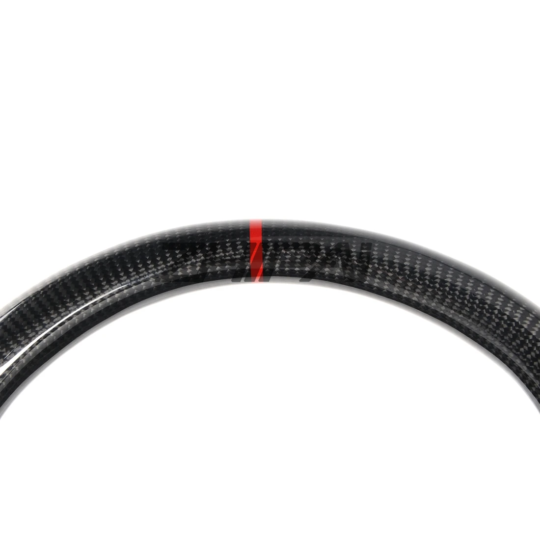 

Carbon Fiber Steering Wheel Perforated Leather For Golf MK5 Steering Wheel Assembly with Mark and Red Stitching