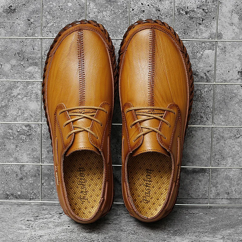 

Leisure Shoes Zapatos Hombre Casual Cuero Spring Shoes Leather Men Zapatillas Black Fashion Sneakers Mesh Mens Sandals