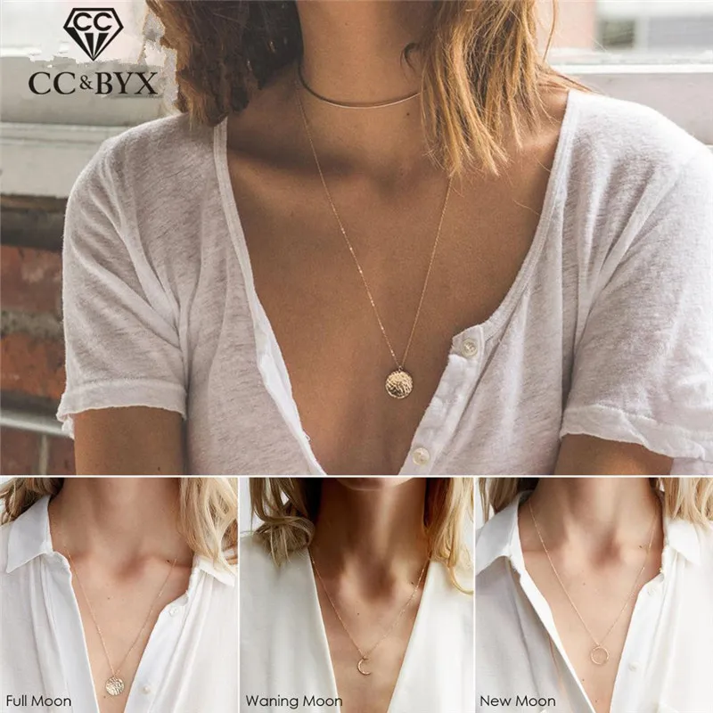 CC колье ожерелье кулон чокер модное ювелирное изделие золотой цвет Collier Femme