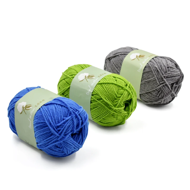 30 шт. пряжа для вязания 100% хлопок приятная кожи ручного трапециевидная нить