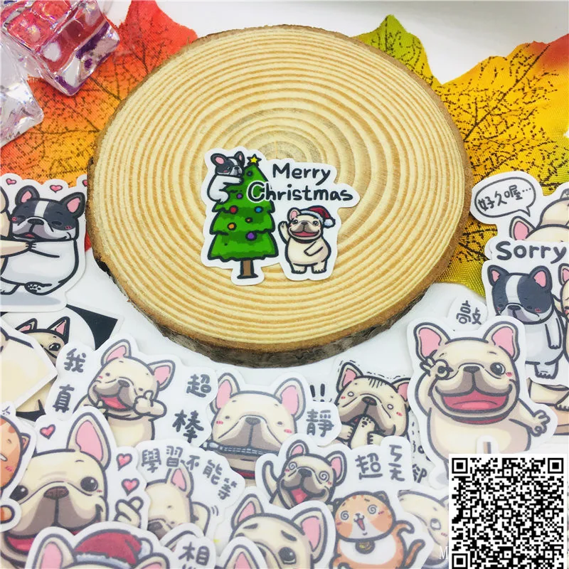 40 шт. милые игривые наклейки с собаками для стайлинга автомобиля велосипеда